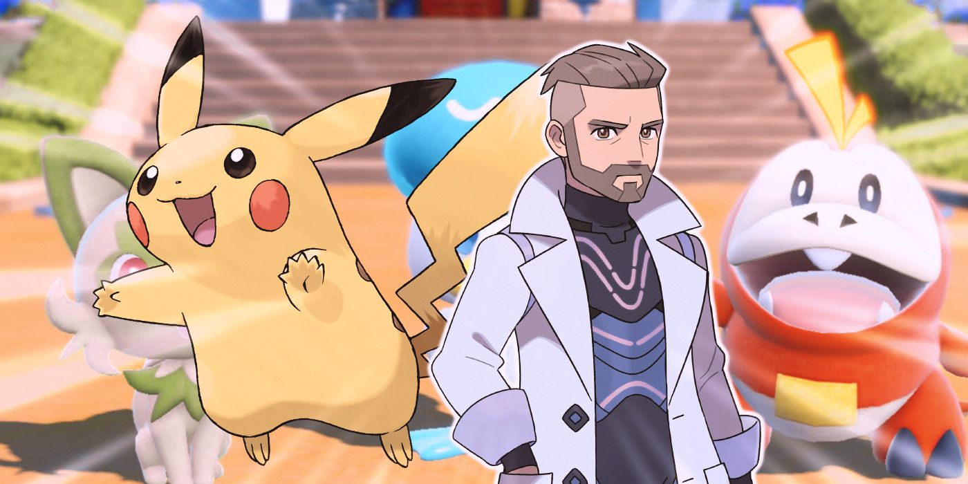 Pikachu and Professor Turo from Pokémon Scarlet and Violet.