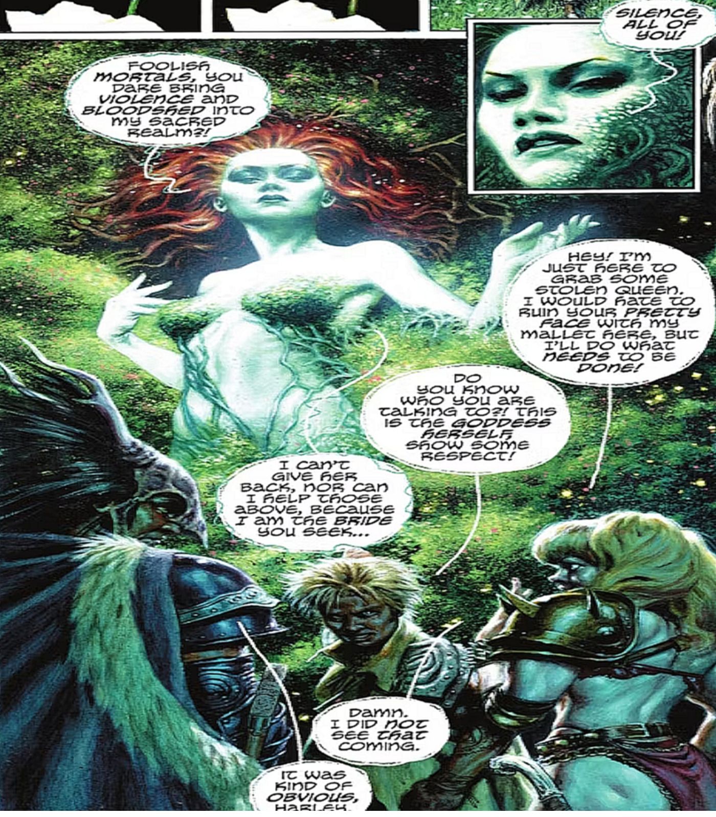 Harley Quinn #36, Poison Ivy reveals her goddess form