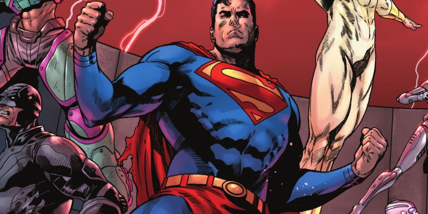Post-Rebirth Superman stretching his arms in DC Comics