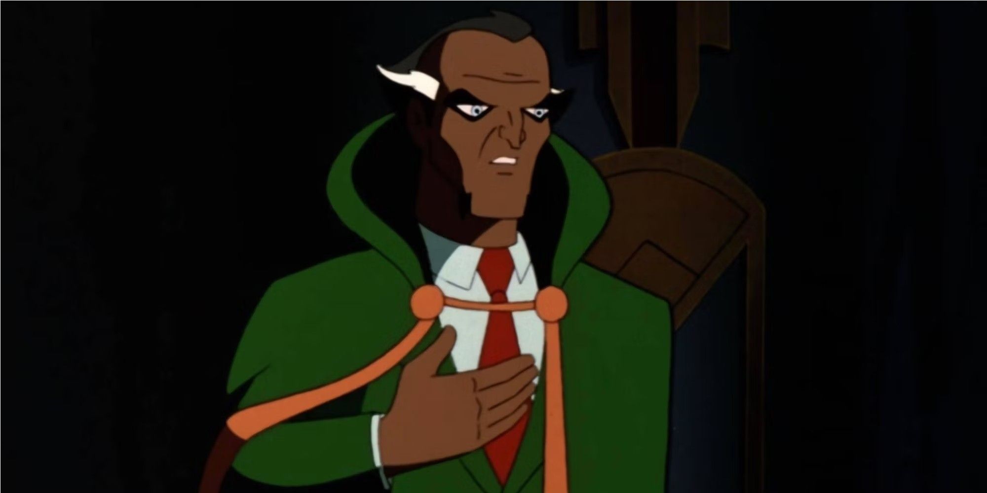 Ra's al ghul looking sinister in batman the animated series