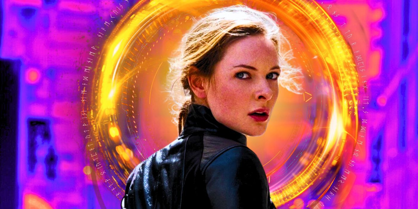 Rebecca Ferguson as Ilsa Faust in Mission: Impossible - Fallout with glowing circle