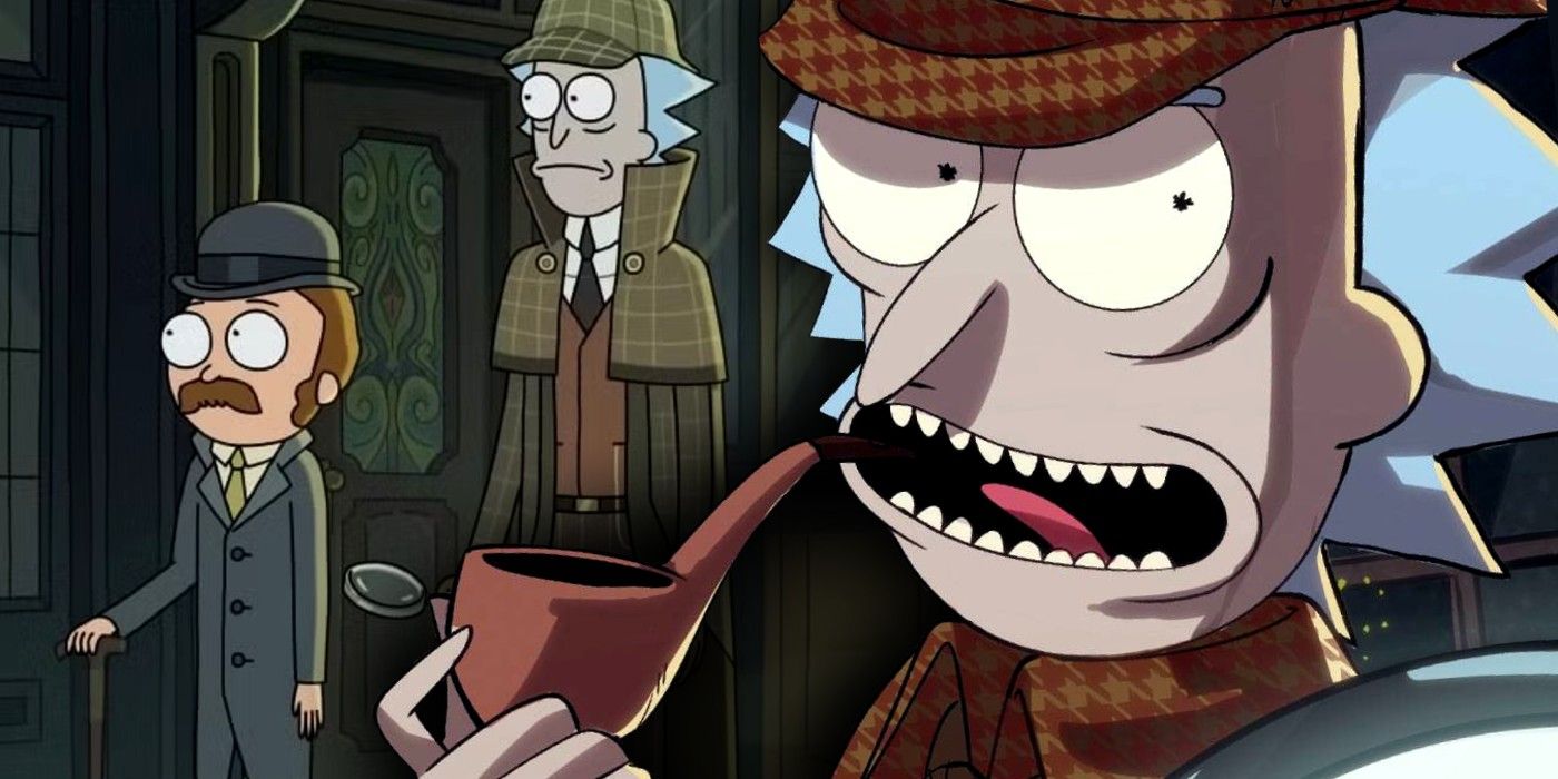 rick and morty dressed as sherlock holmes and watson