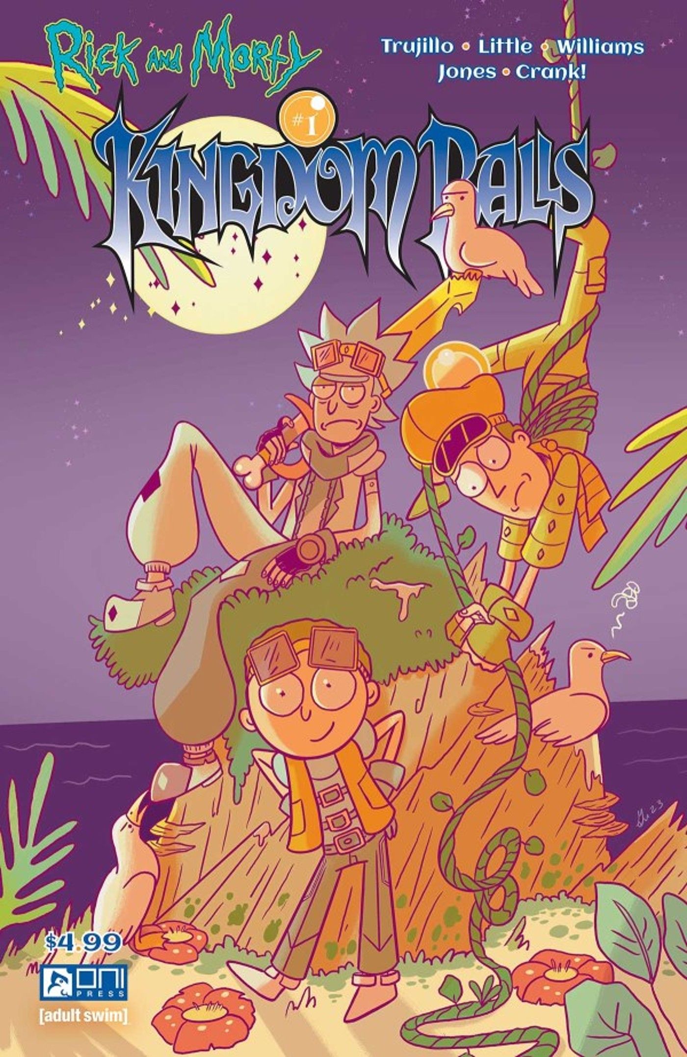 Capa variante 2 das bolas do reino de Rick e Morty