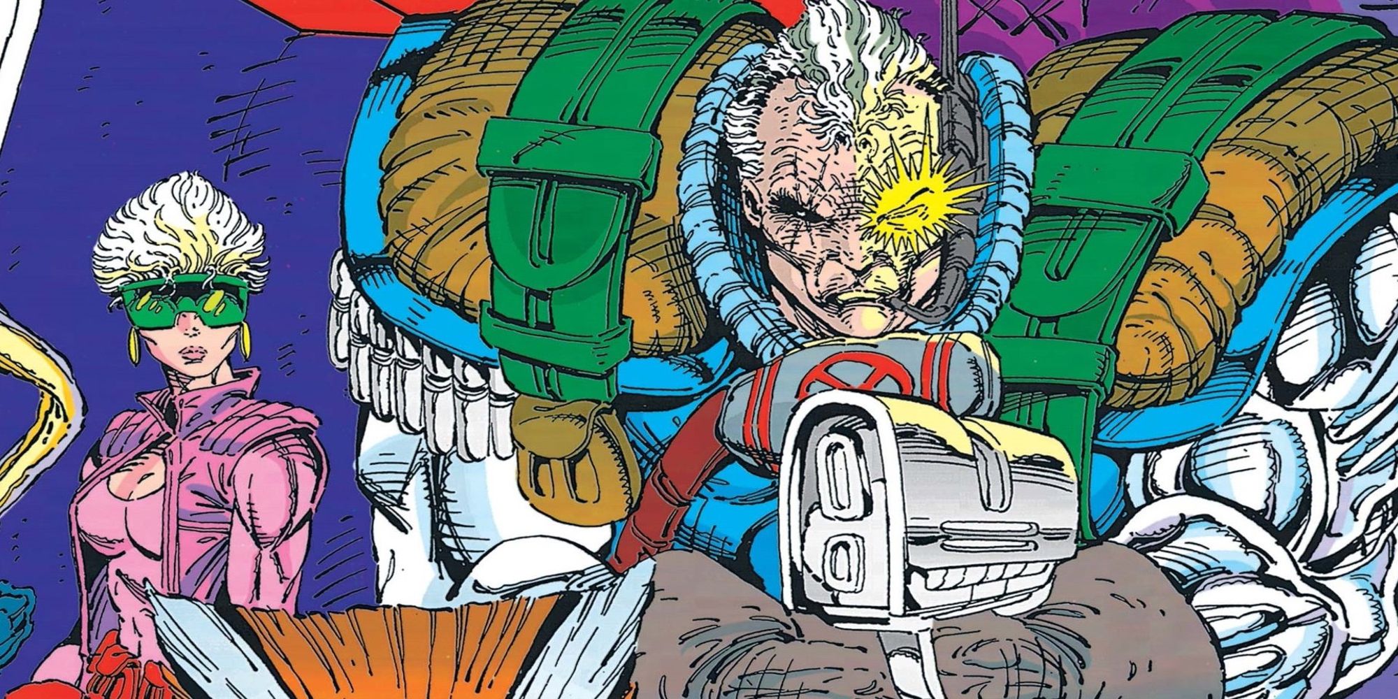 Massive, over-the-top version of Marvel&rsquo;s Cable, by the character&rsquo;s creator Rob Liefeld