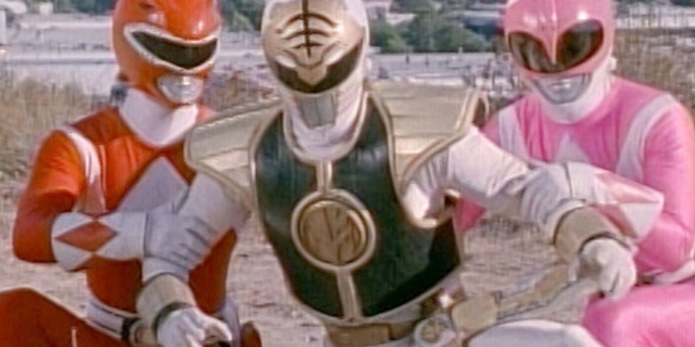 Rocky and Kat help Tommy get up in Migthy Morphin Power Rangers