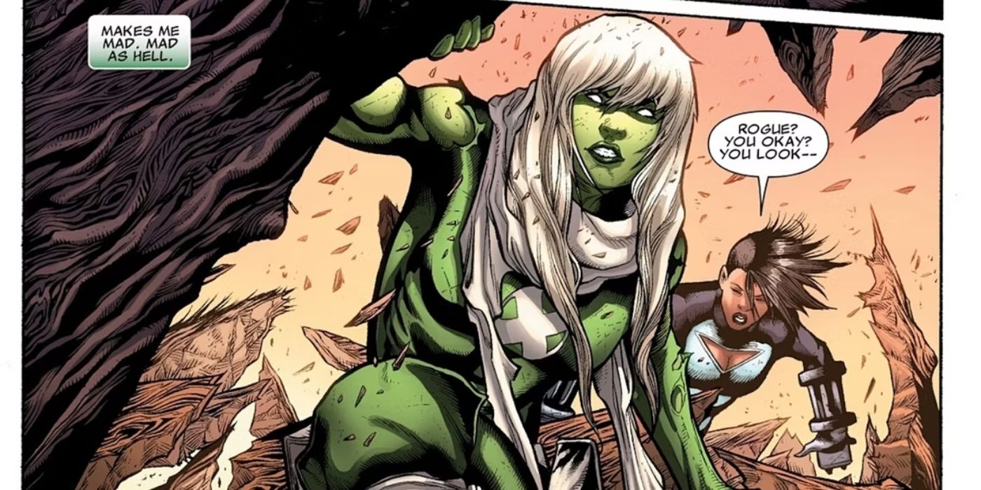 Rogue com os poderes do Hulk na Marvel Comics