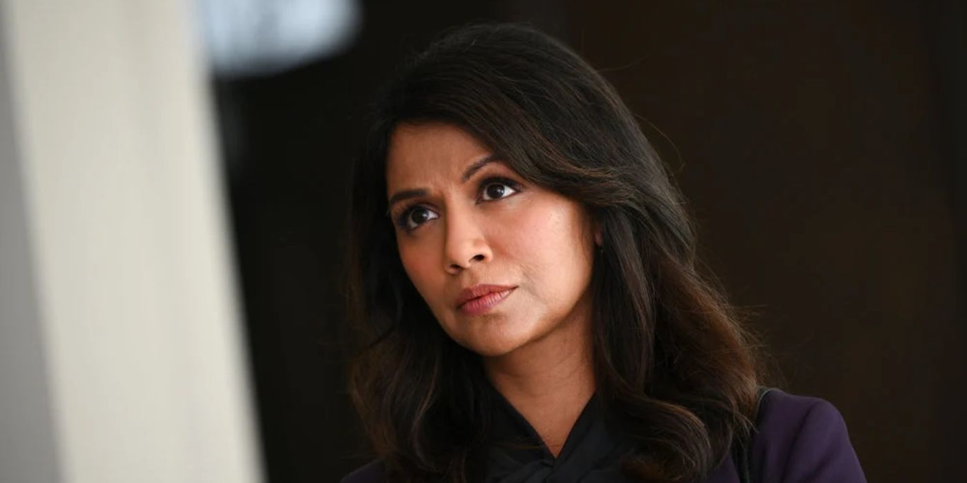 Rose Dinshaw (Karen David) parece deprimida en The Irrational.