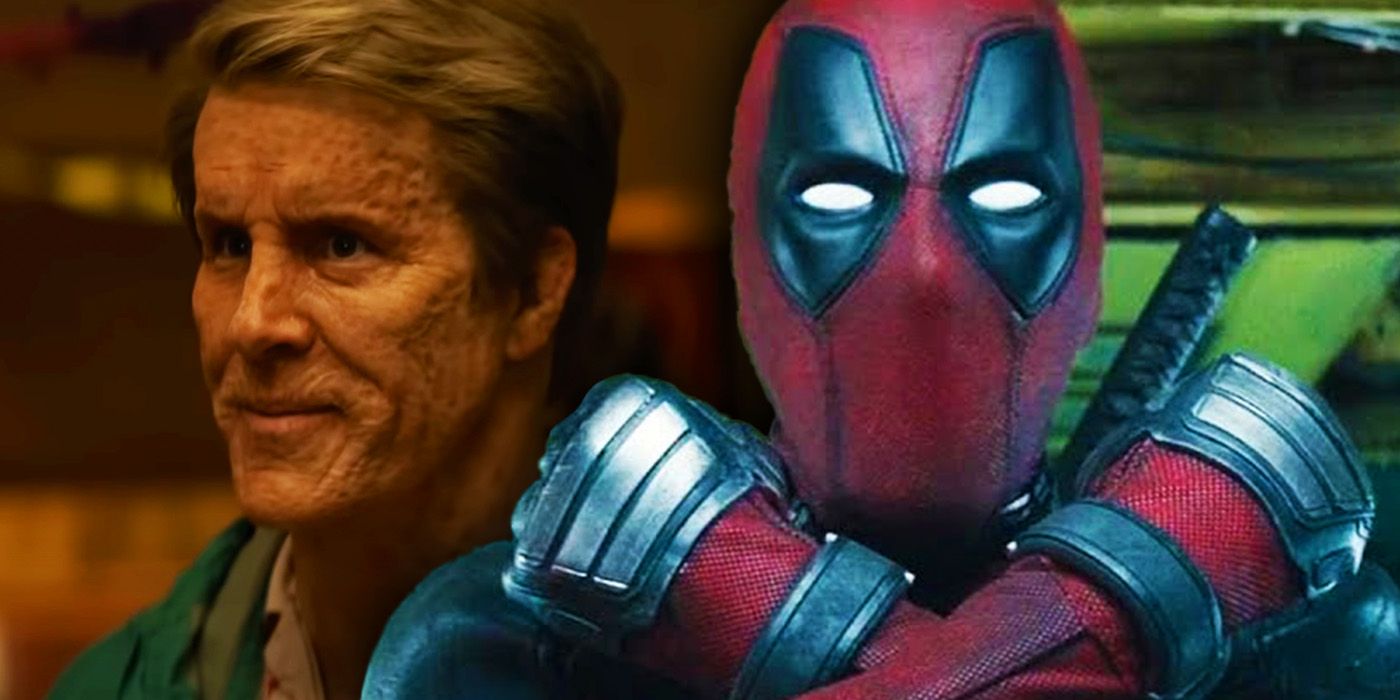 Ryan Reynolds as Deadpool in wig in Deadpool and Wolverine and Deadpool making X-Force sign in Deadpool 2
