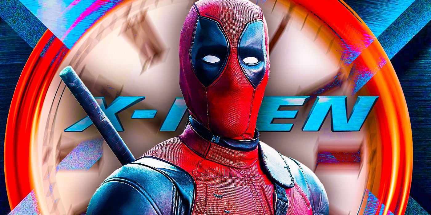 Ryan Reynolds' Deadpool in front of X-Men logo