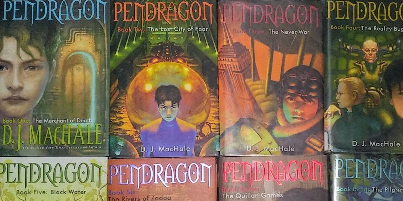 The book covers from DJ MacHale's Pendragon series.