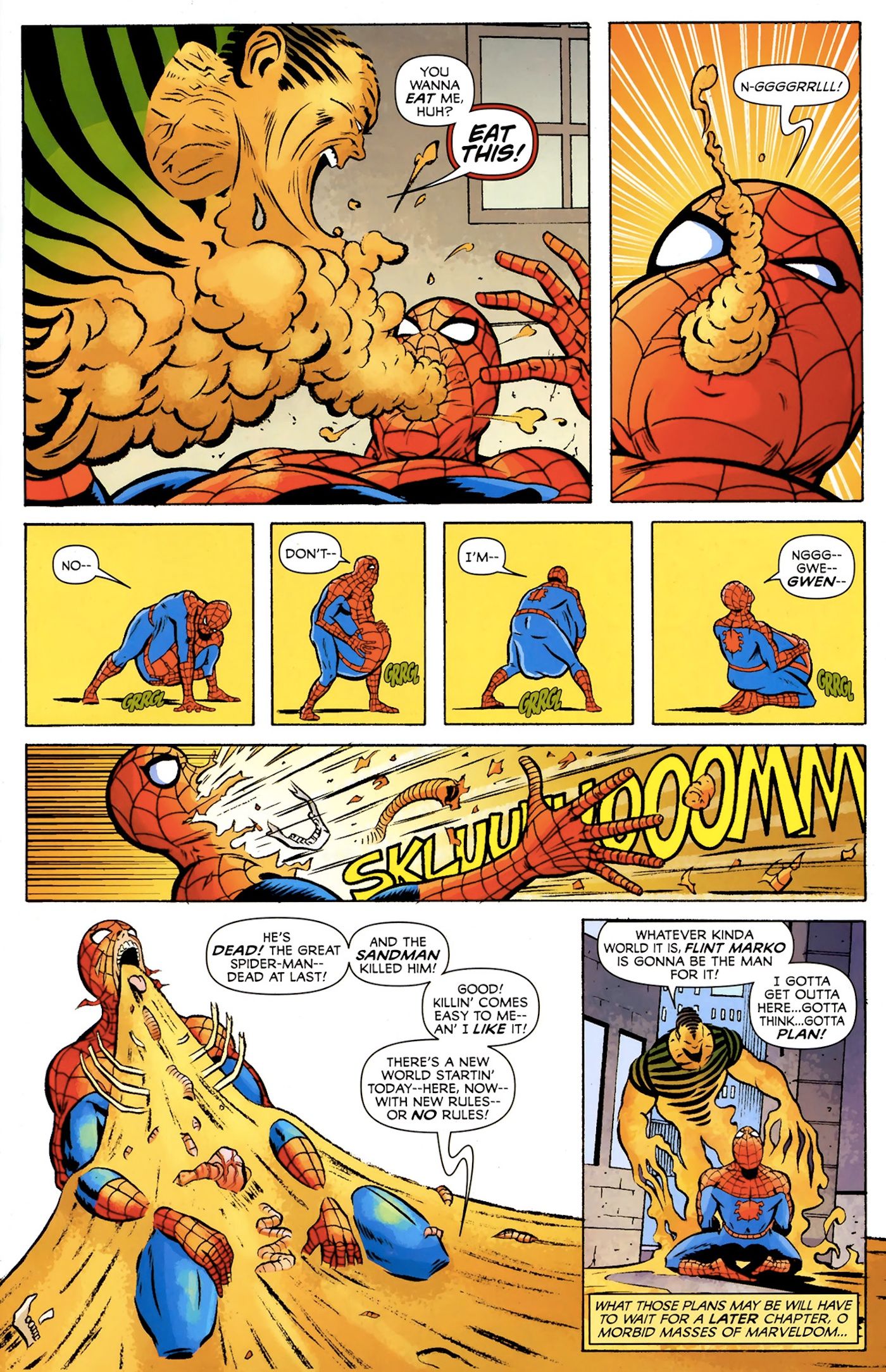 Sandman Kills Spider-Man from the Inside Out