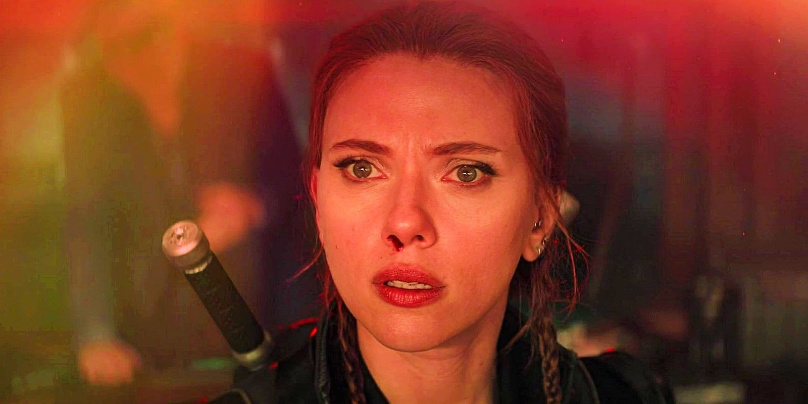 Scarlet Johansson As Natasha Romaoff Looking Devastated With A Bloody Nose In Black Widow