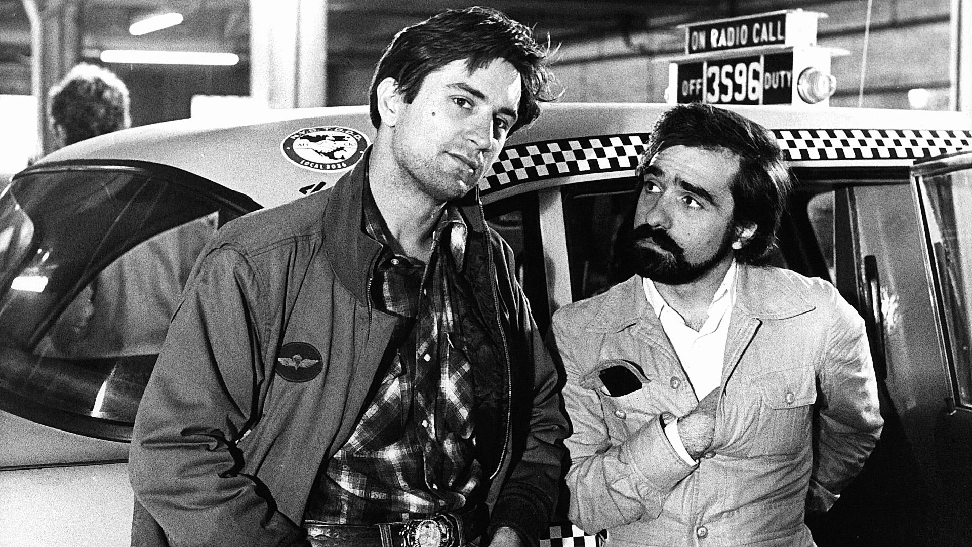 Robert De Niro (left) and Martin Scorsese (right) on the set of Taxi Driver