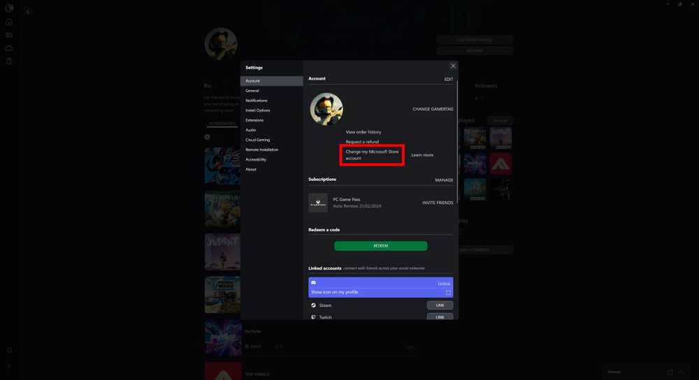 Compartir Cuenta Xbox Game Pass Pc