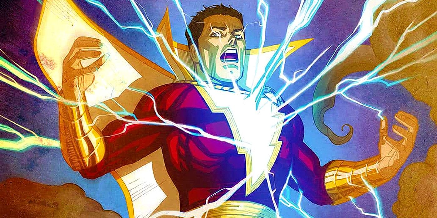 Arte em quadrinhos: Shazam com Lightning