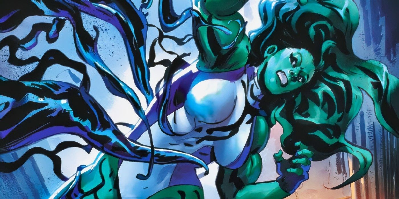 She-Hulk sendo possuída por Venom.