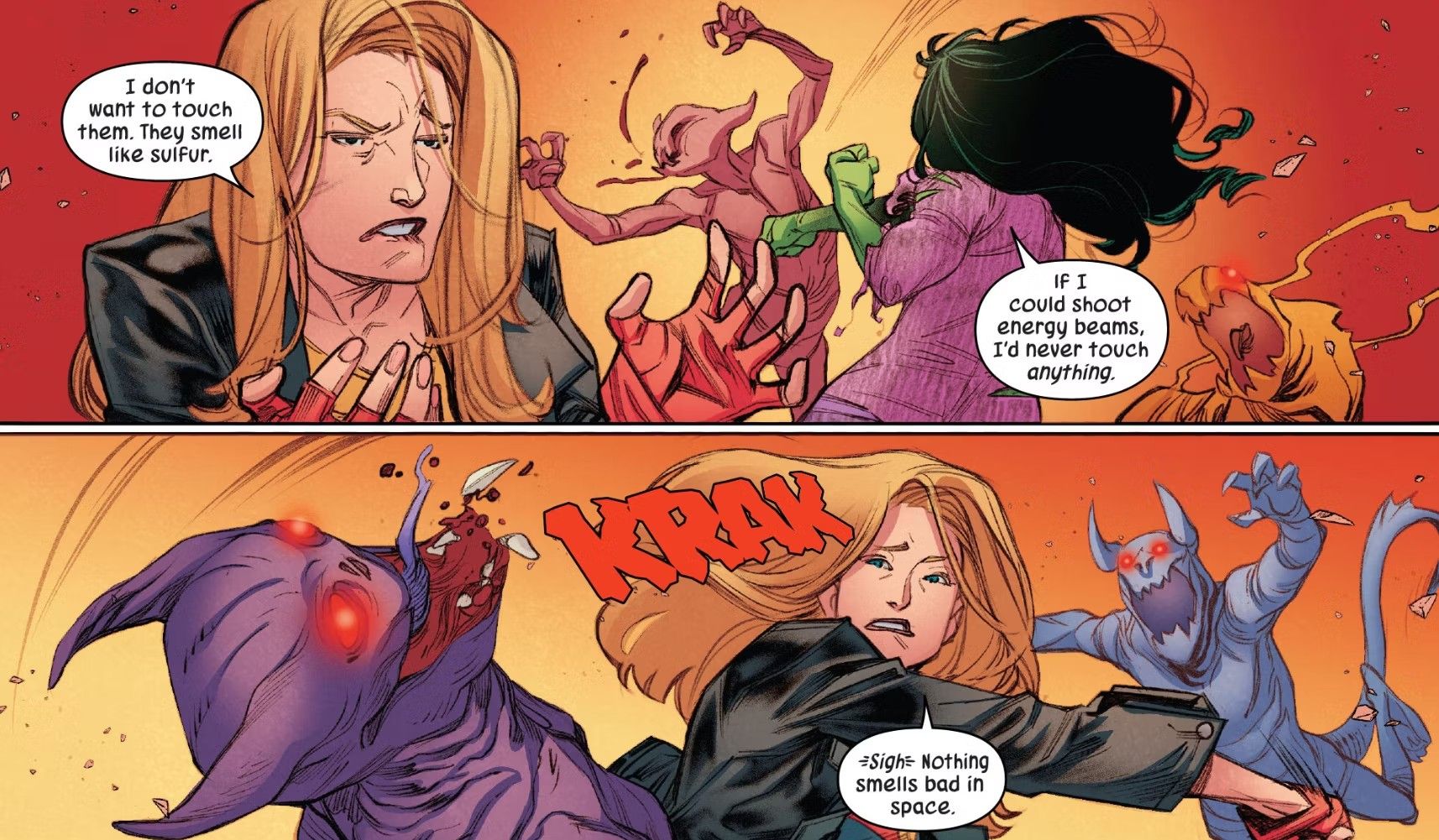 She-Hulk’s Jealousy of Captain Marvel Reveals the Grossest Part About Being a Hulk