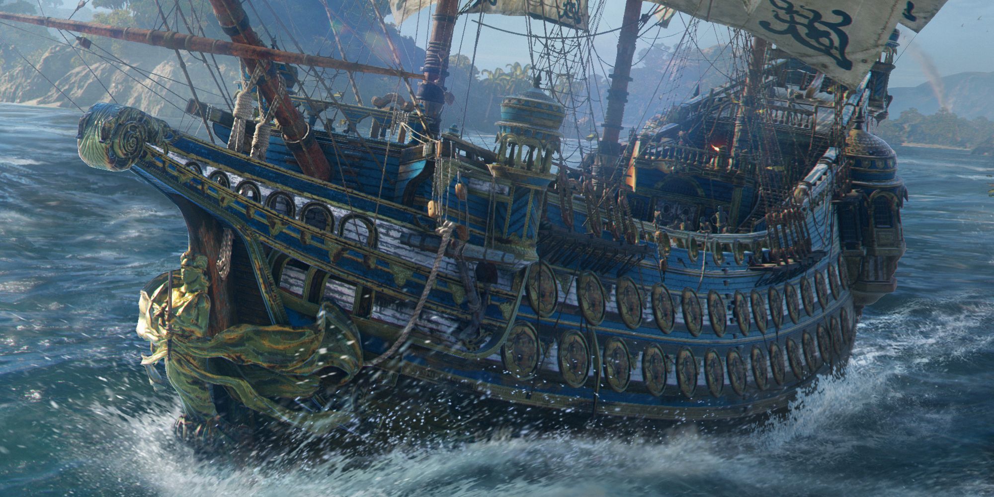 O casco de um navio em Skull and Bones.