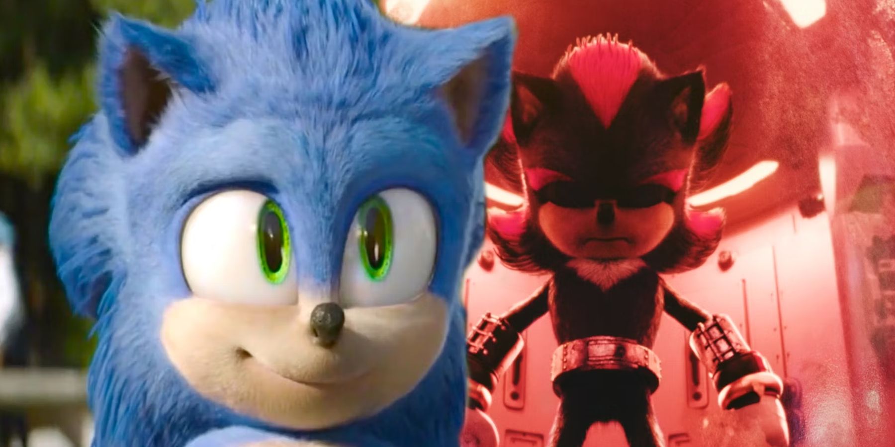 Sonic Smiling and Shadow in Containment in Sonic the Hedgehog 2