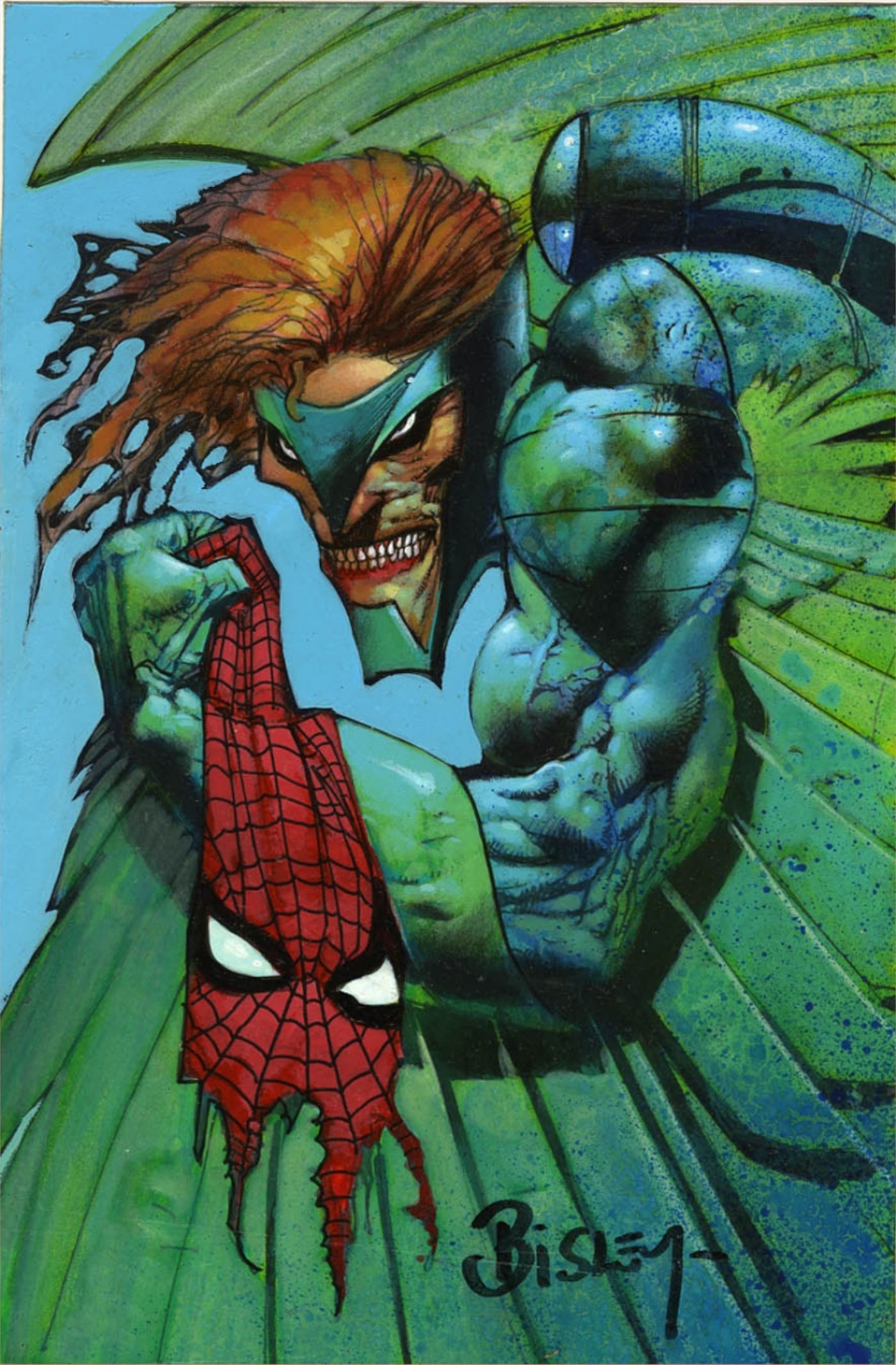 Spider-Man and Vulture by Simon Bisley