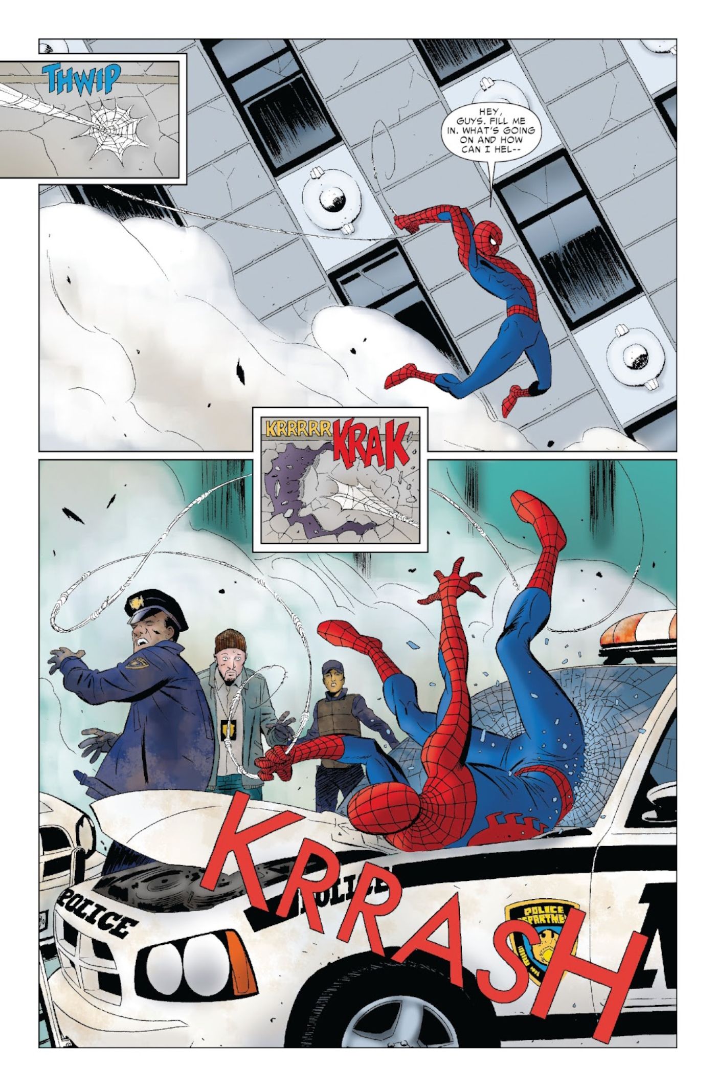 Amazing Spider-Man #656, Peter needs his spider-sense to be able to websling