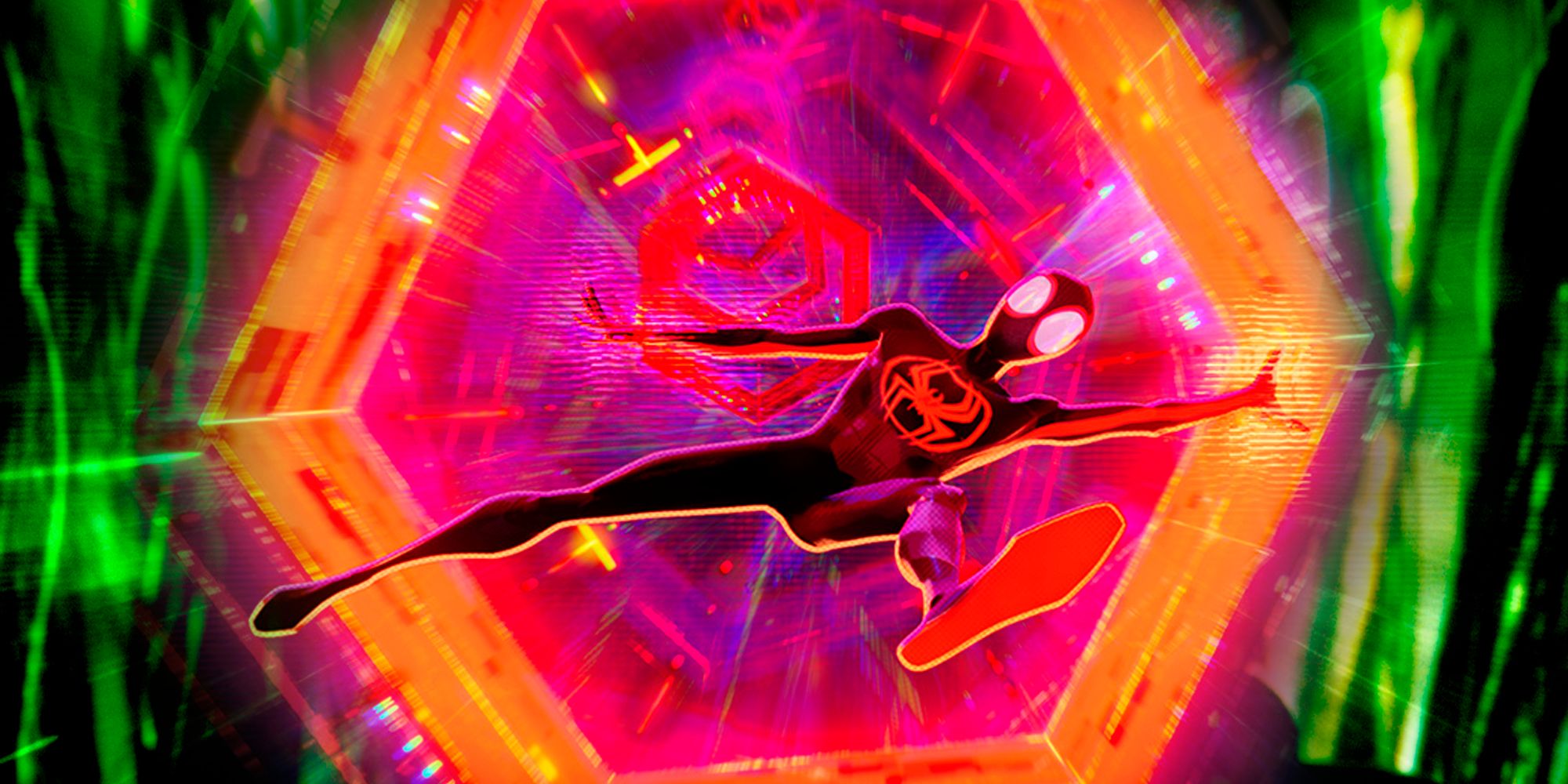 Miles Morales falls through the Mutliversal portal in Spider-Man: Across the Spider-Verse