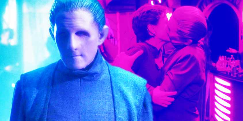 Odo on Terok Nor and Kira and Odo kissing on DS9