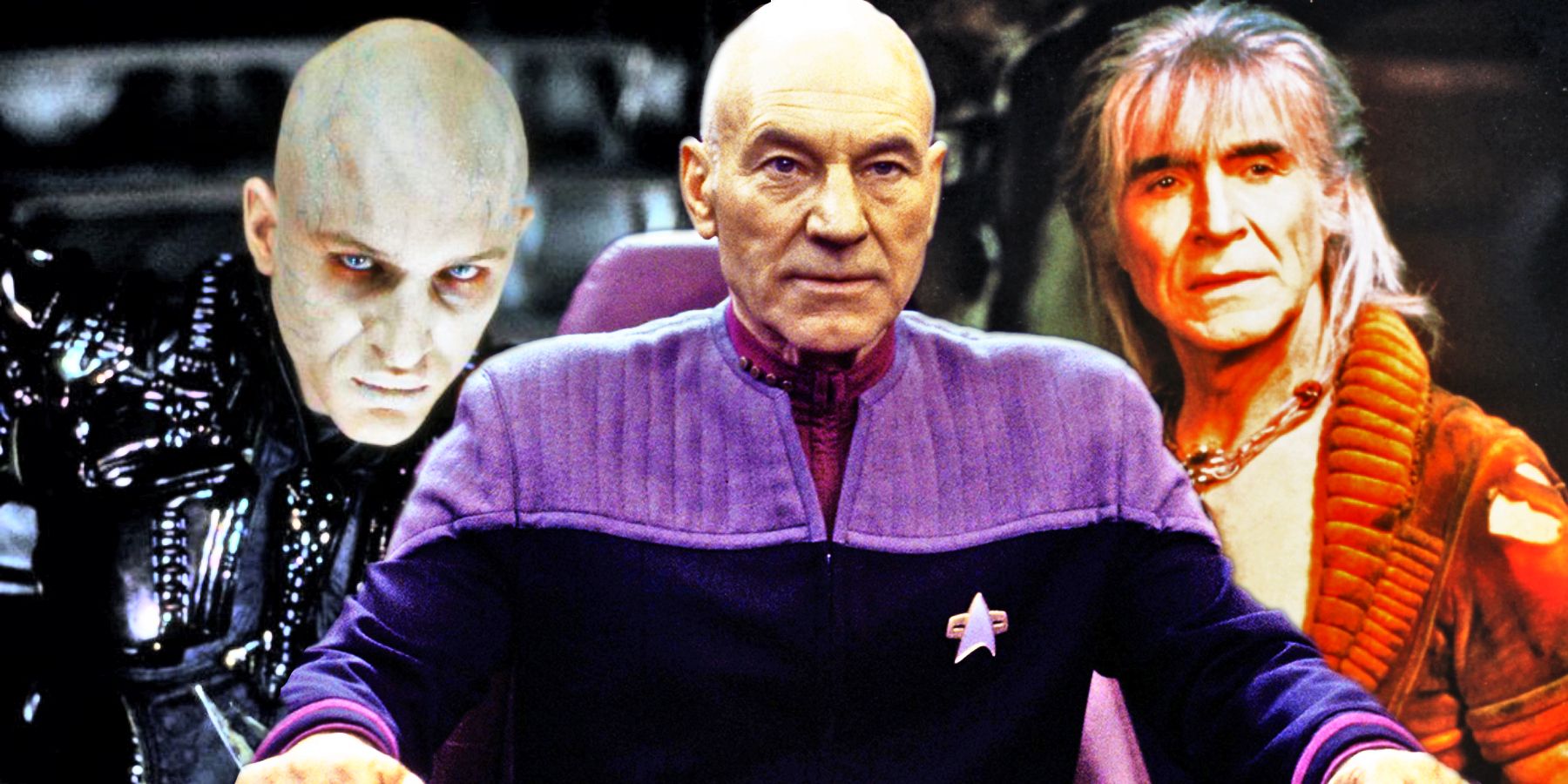 Shinzon, Picard and Khan from Star Trek