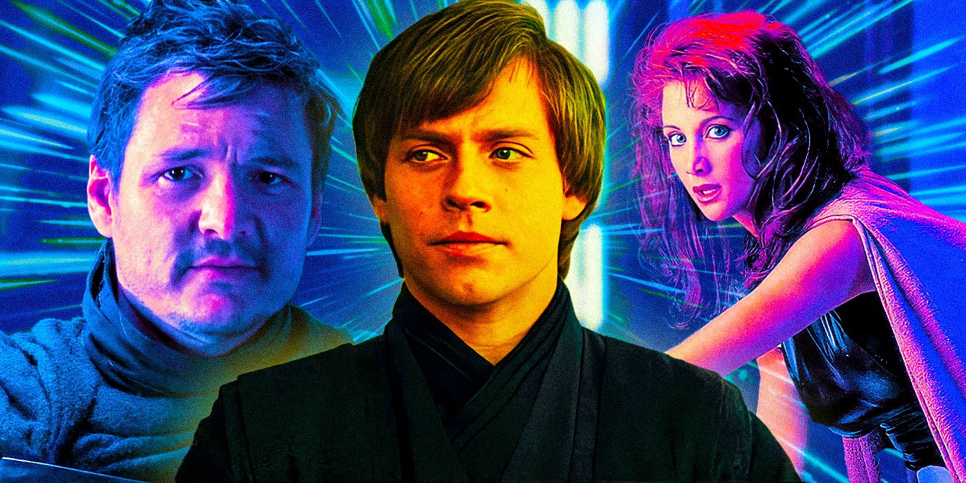 Star Wars image with Luke Skywalker, Din Djarin, and Mara Jade
