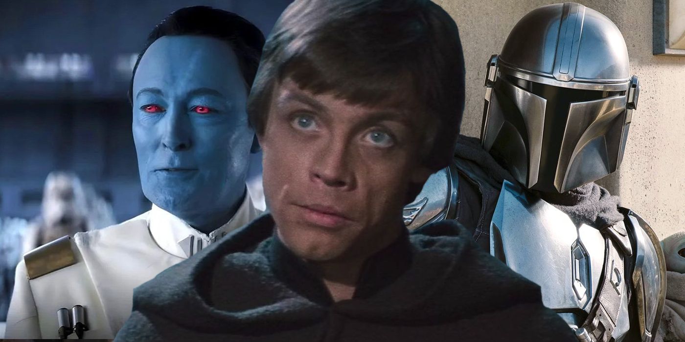 Star Wars Luke Skywalker Return of the Jedi with Thrawn and Diin Djarin