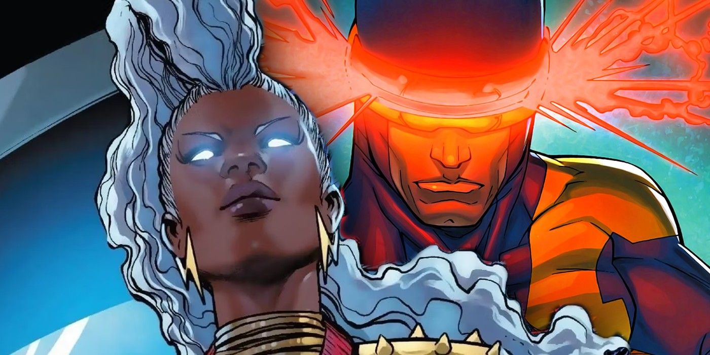Storm (left) and Cyclops (right) from X-Men's Krakoan Era.