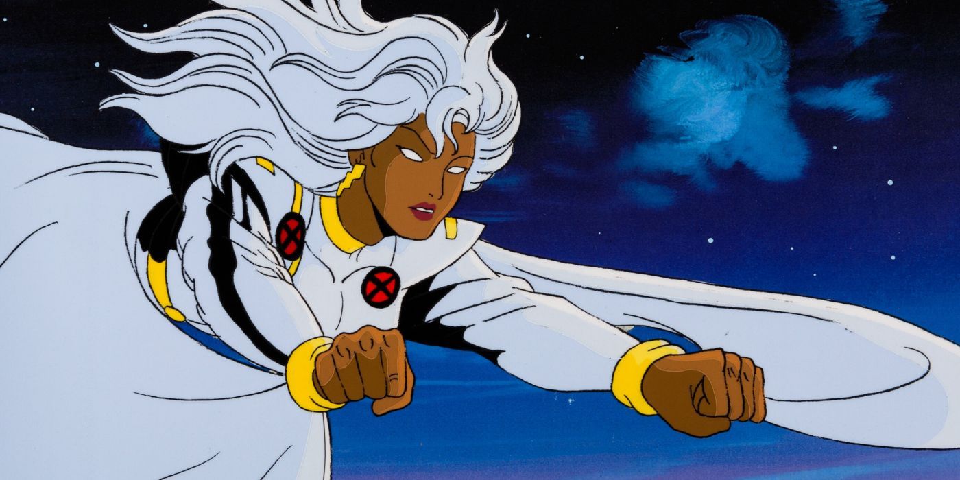 Tempestade voando em X-Men, a série animada