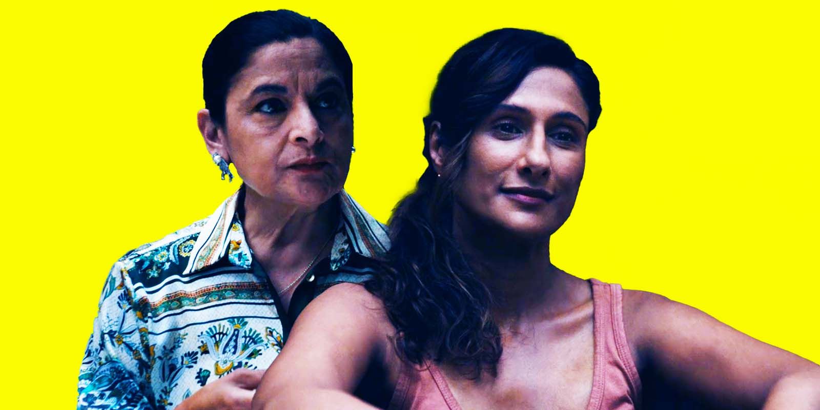 Sudha Bhuchar as Brinder and Sarayu Blue as Hilary Starr in Expats episode 4