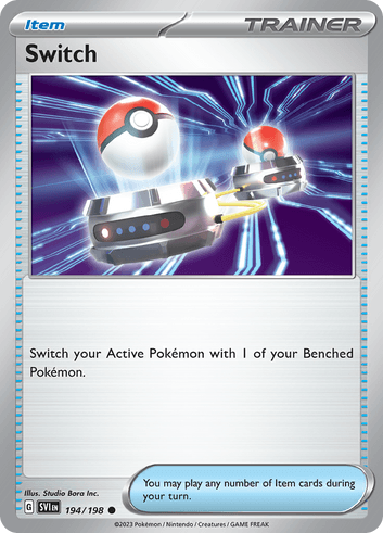 A Switch card from Pokemon TCG.