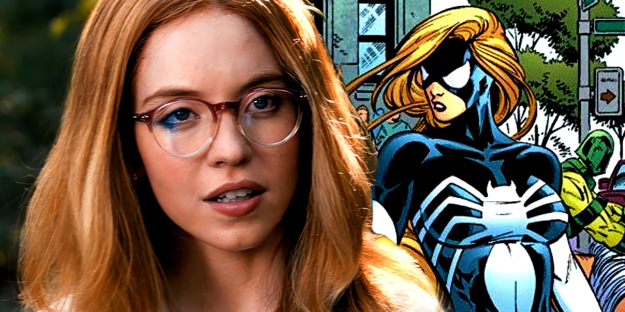 Sydney Sweeney's Julia Carpenter aka Spider-Woman in Madame Web and Marvel Comics