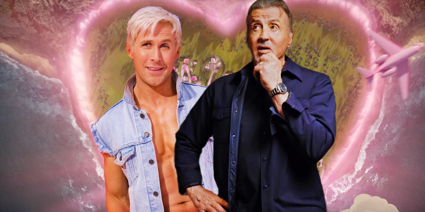 Sylvester Stallone with Ryan Gosling as Ken from Barbie