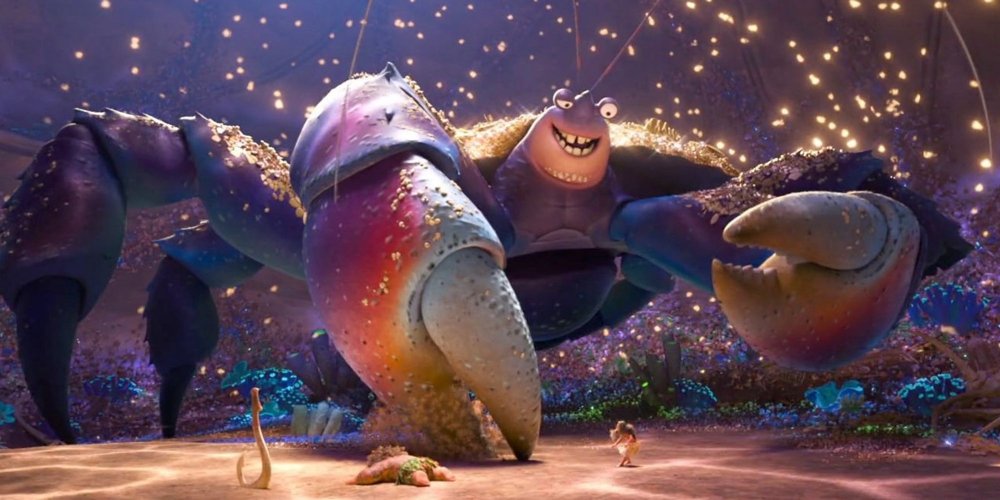 Tamatoa attcking Maui in Moana