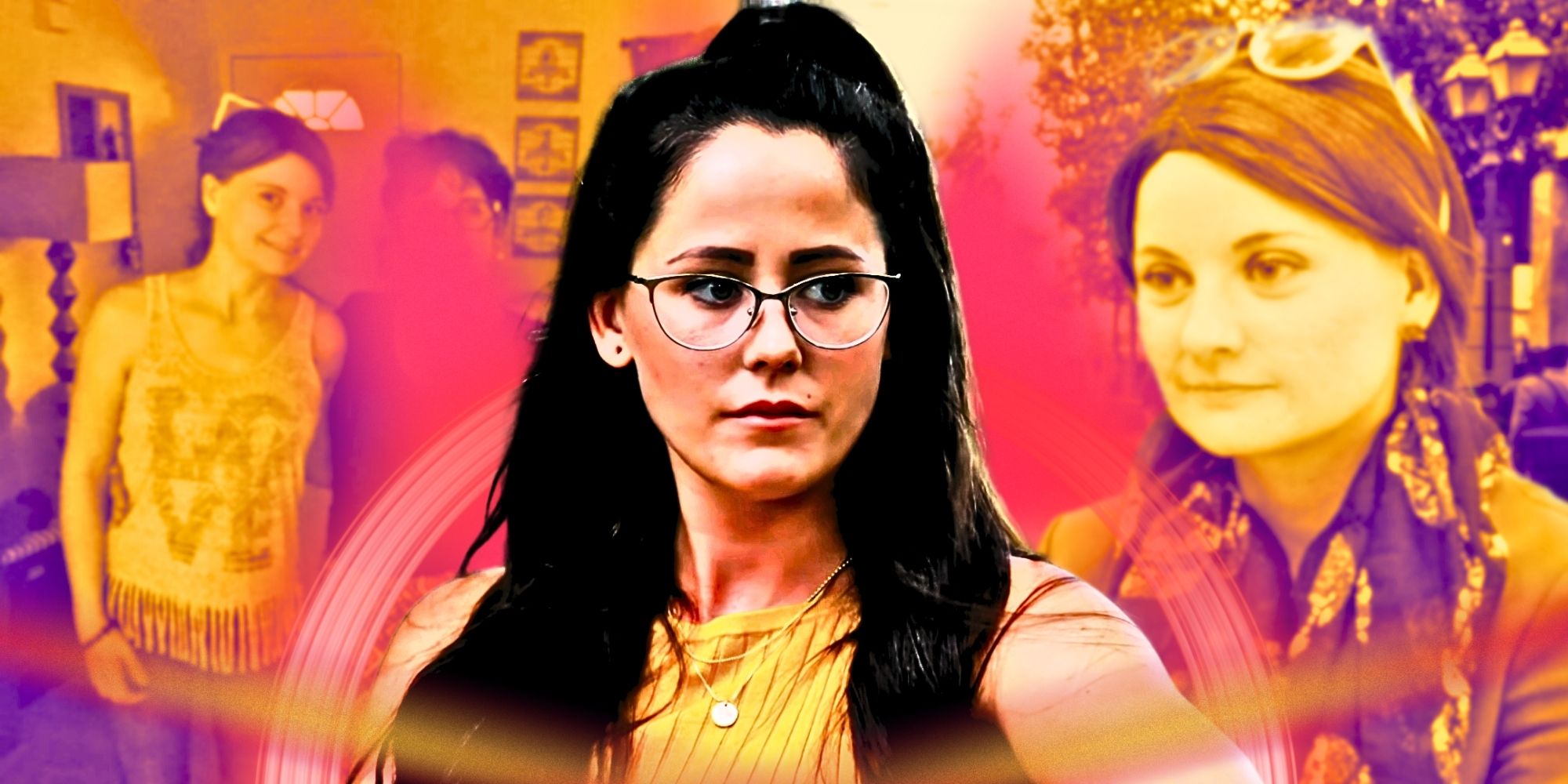 A montage of Teen Mom star Jenelle Evans with her sister Ashleigh Evans.