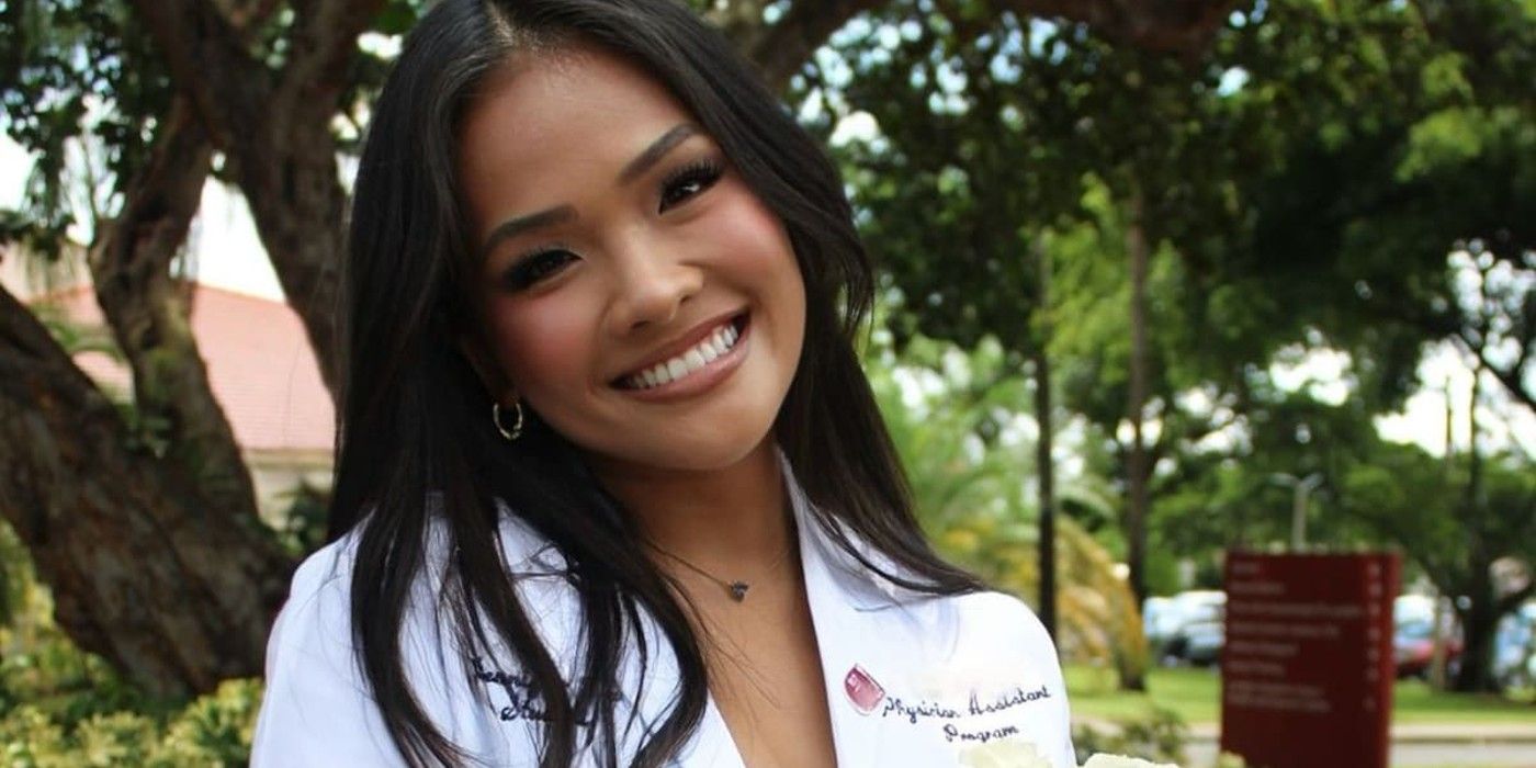The Bachelor Season 28 Contestant Jenn Tran Smiling In PA Coat