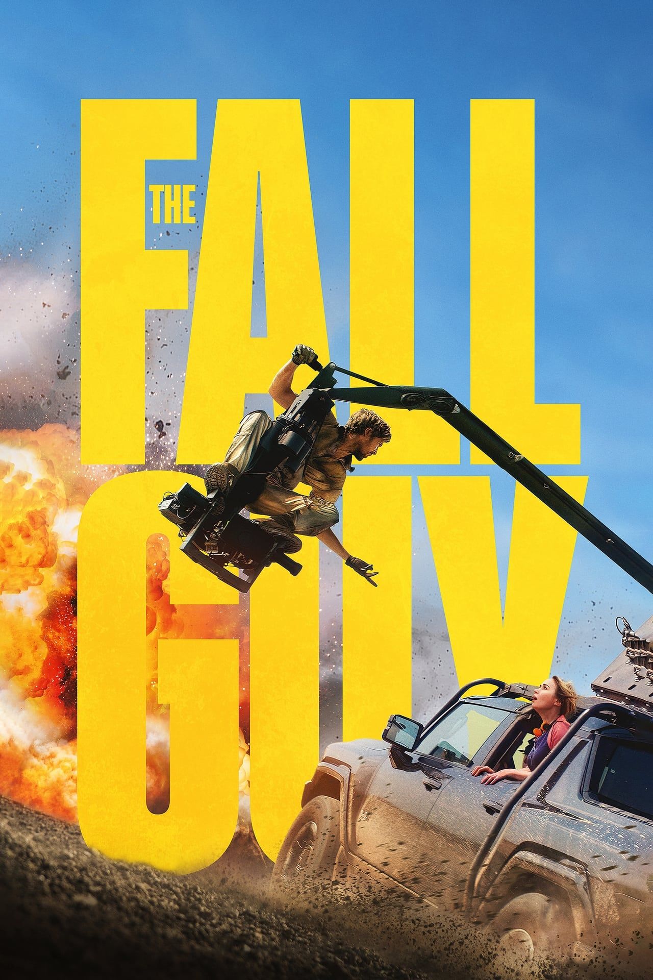 The Fall Guy Movie Poster with Ryan Gosling and Emily Blunt
