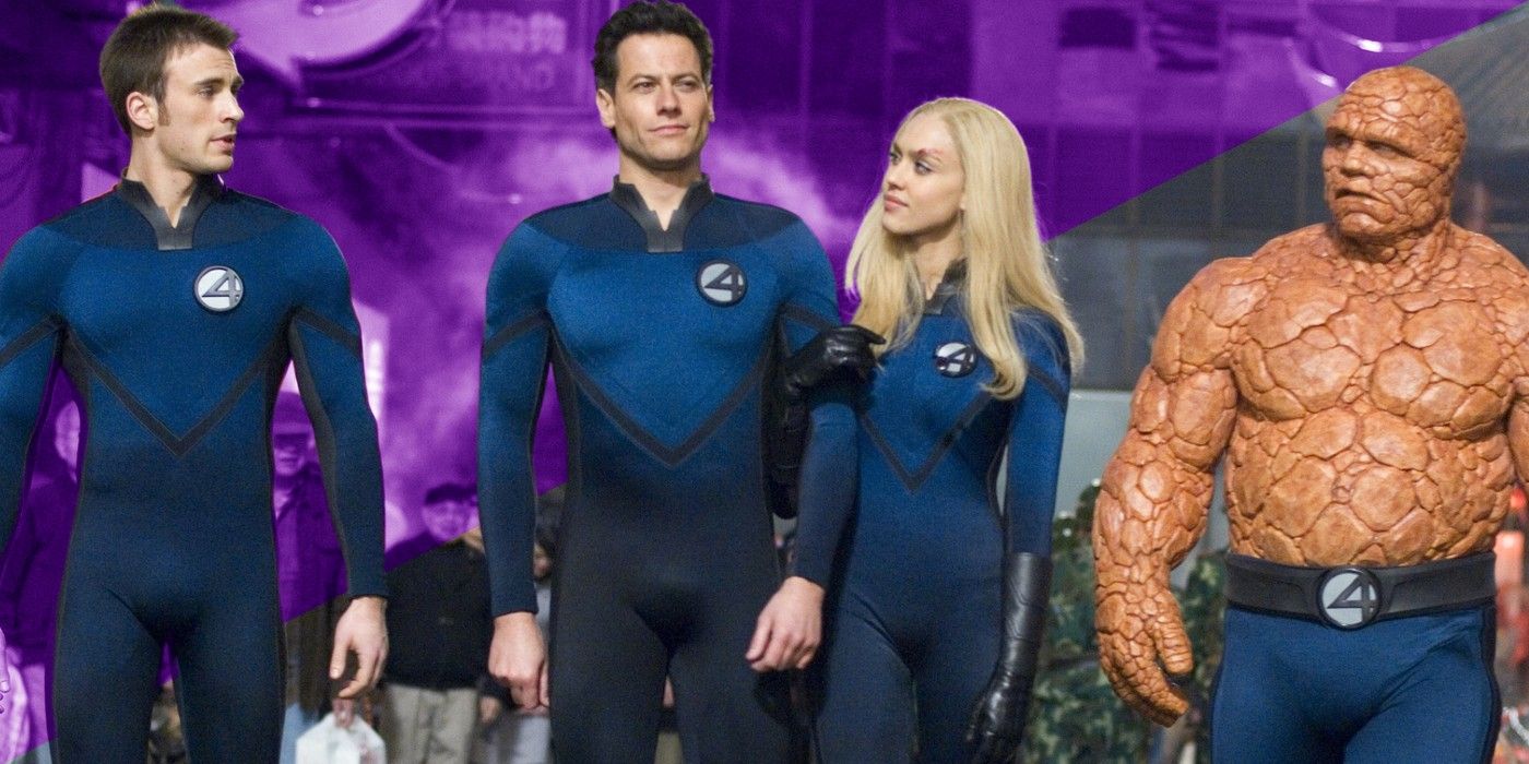 The Fantastic Four walk down a city street together in Fantastic Four Rise of the Silver Surfer