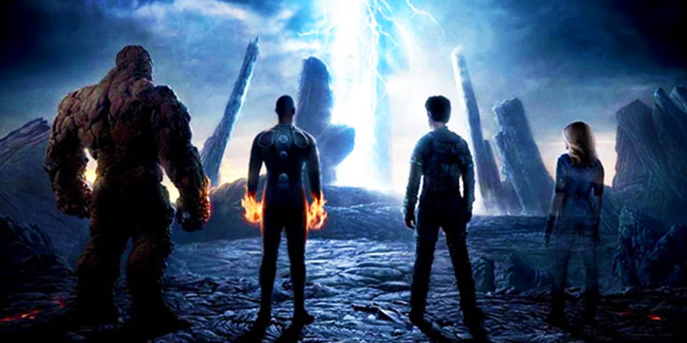 The Fantastic Four watching Doctor Doom's machine in 2015's Fantastic Four