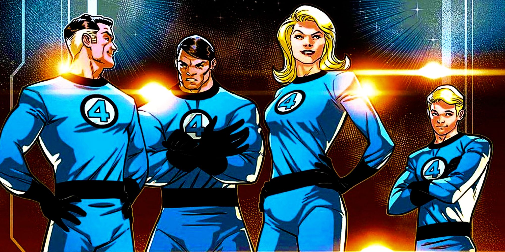 The Fantastic Four Wearing Their Classic 1960s Costumes in Marvel Comics