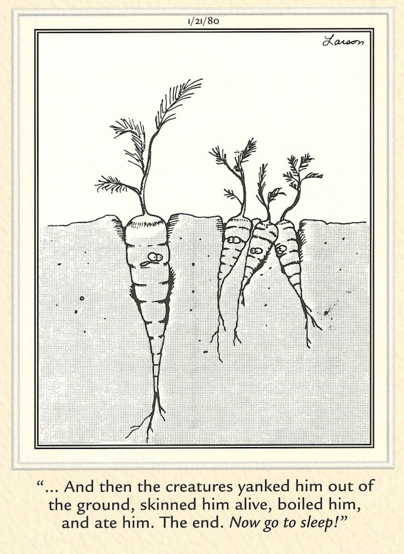 The Far Side Carrots Scary Story