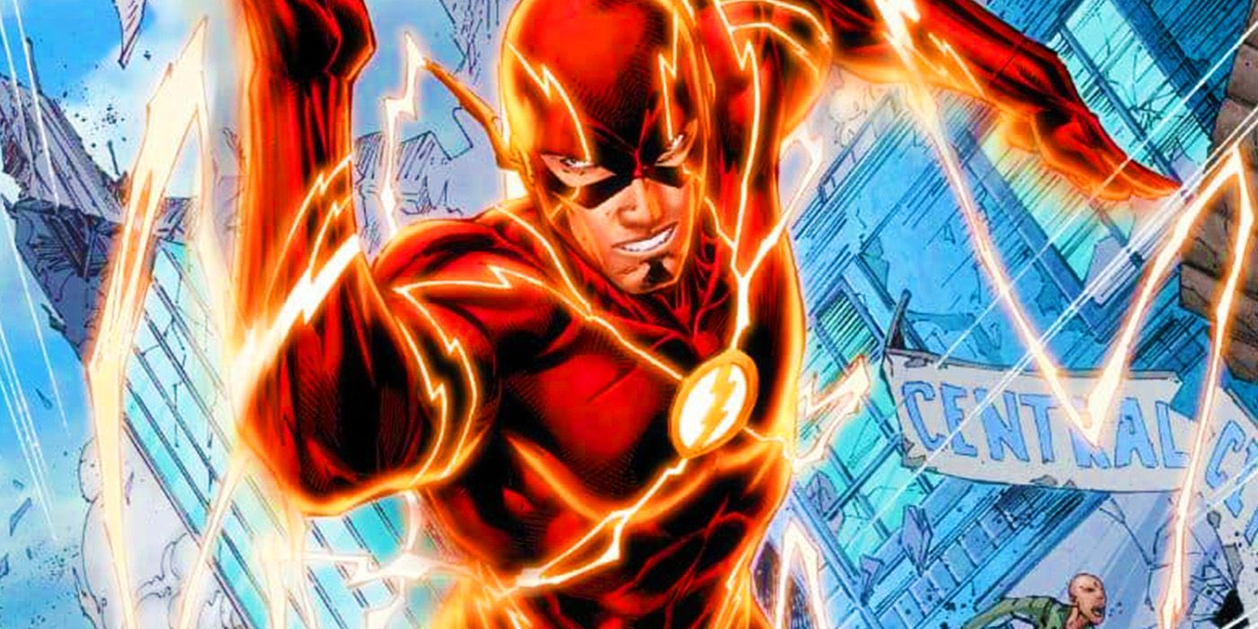 The Flash running in DC Comics
