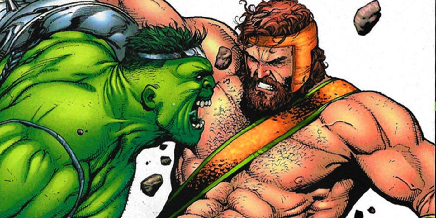 The Hulk fighting Hercules in Marvel Comics' World War Hulk
