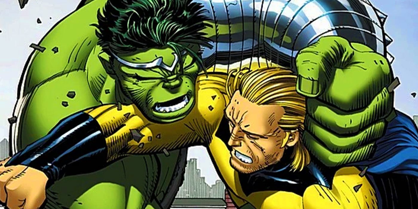 The Hulk fighting the Sentry in Marvel Comics' World War Hulk