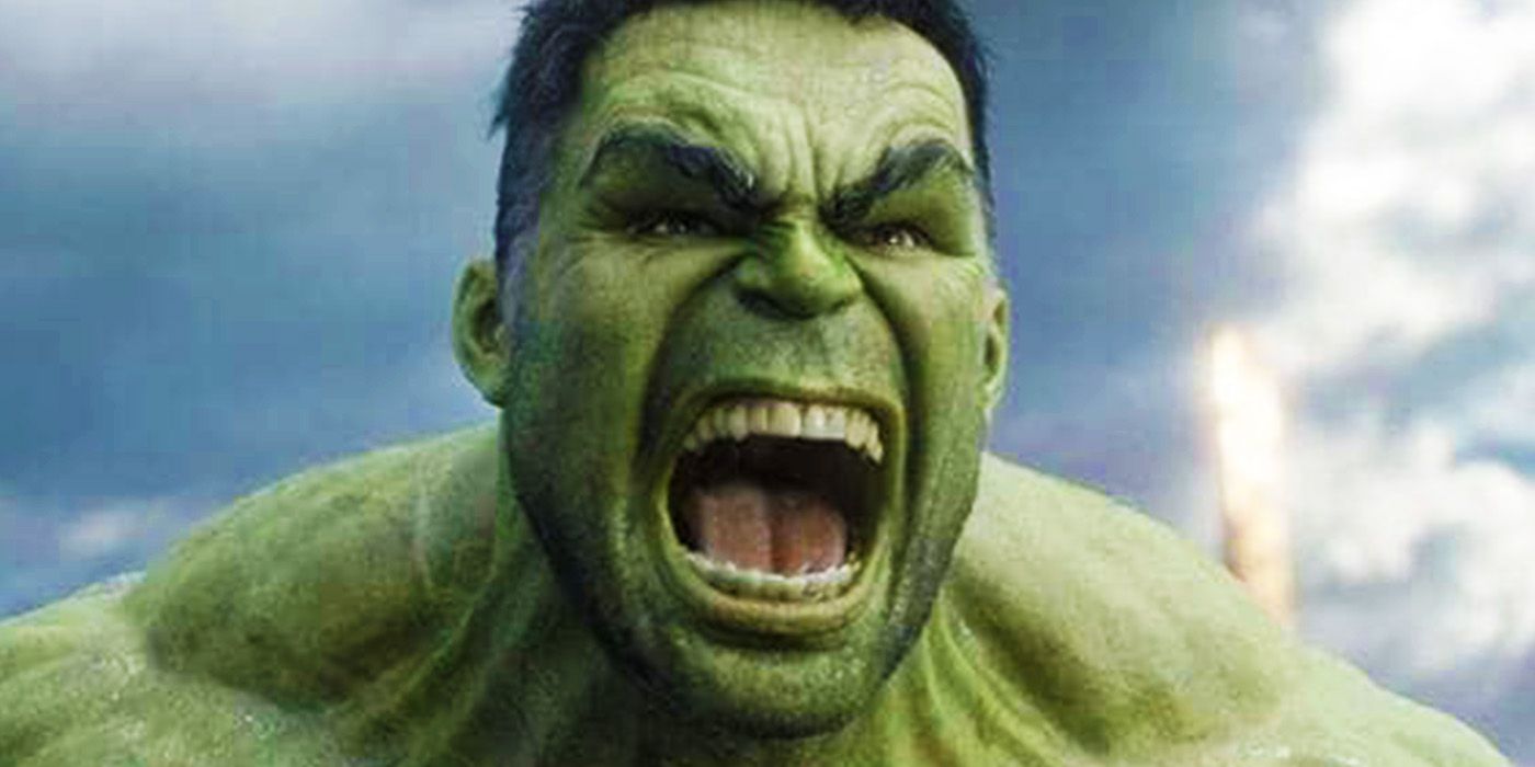 O Hulk gritando com Asgard em Thor Ragnarok