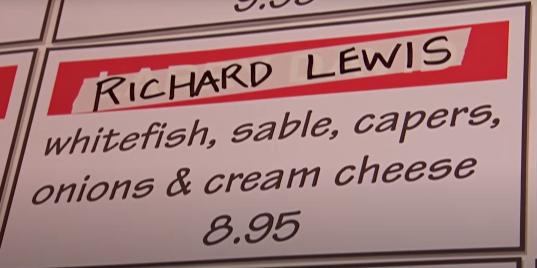 The Richard Lewis sandwich sign in Curb Your Enthusiasm - Season 5, Episode 1 - The Larry David Sandwich