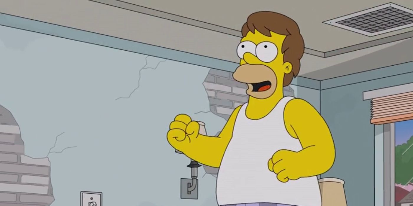 Um ambicioso e jovem Homer na 35ª temporada de Os Simpsons